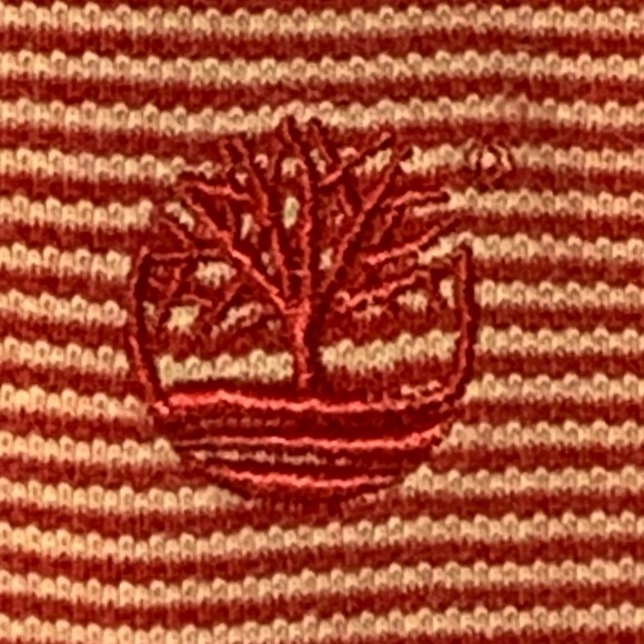 Timberland Red Striped Short Sleeve Polo Size XL - Picture 2 of 6